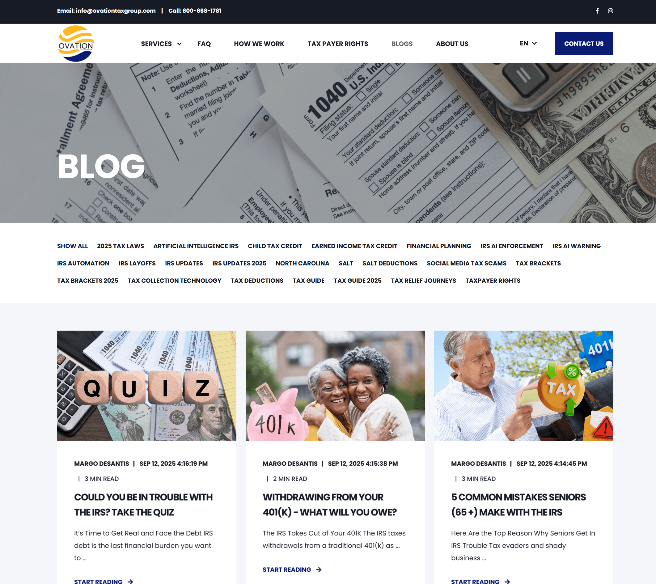 Tax debt consultant blog articles