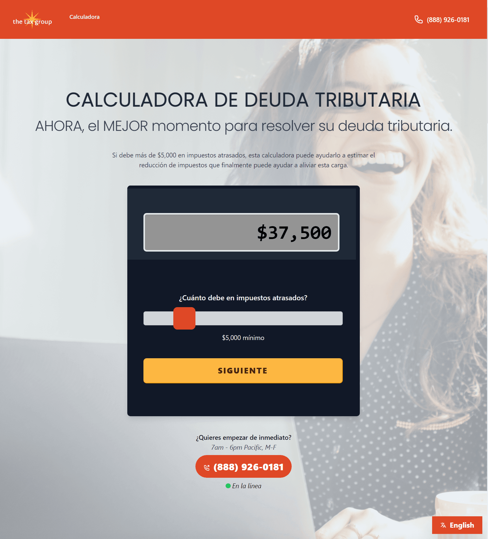 spanish landing page