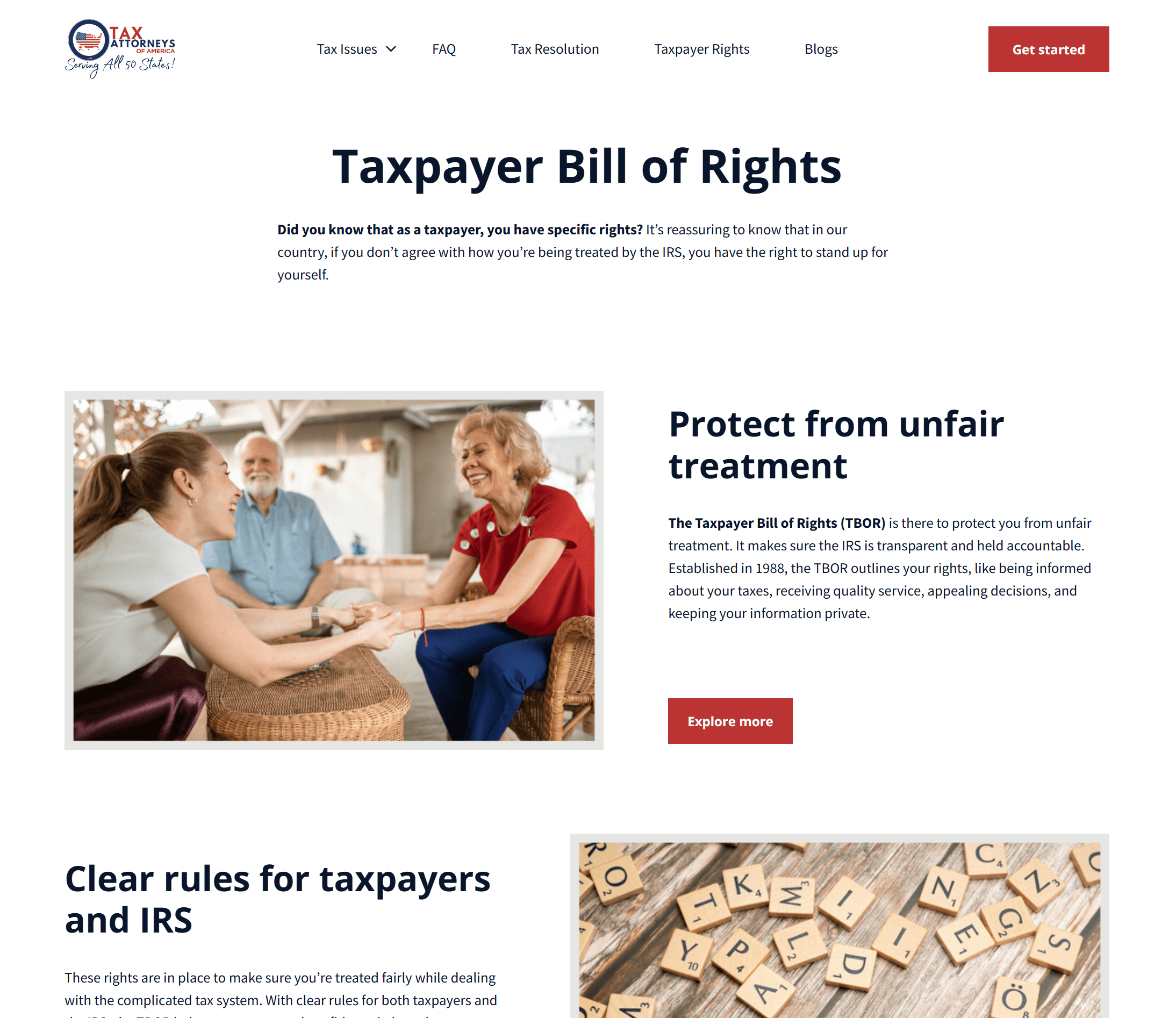 Tax shop network website conversion path